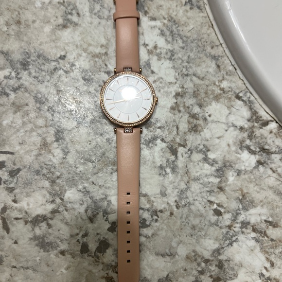 Michael Kors Gold Watch with Pink Strap - Picture 4 of 5